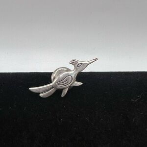 Vintage Sterling Silver Roadrunner Pin Signed JP